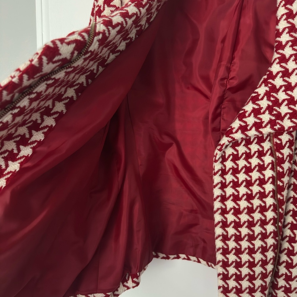 Classic Red Houndstooth Jacket - image 3